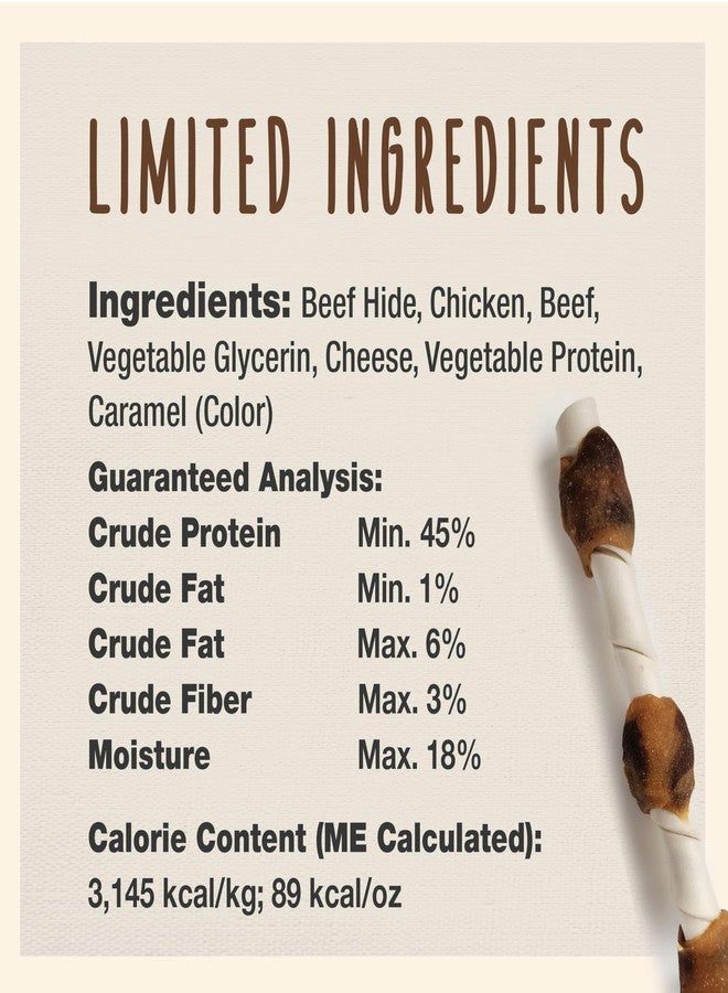 Cadet Chef's Specialties Natural Rawhide Shish Kabob Chew Sticks, Steakhouse Cheeseburger Flavor, Healthy Dog Treats for Large Breeds, 3 Count - Image 4
